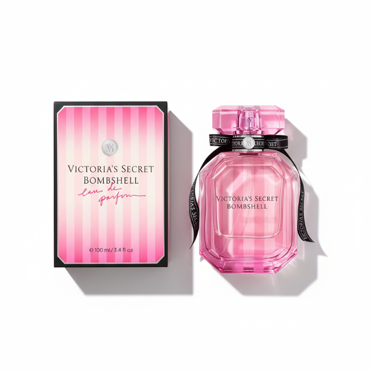 Victoria's Secret Bombshell with pink striped box - designer women's perfume 100ml