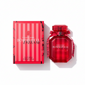 Victoria's Secret Bombshell Intense with red striped box - designer women's perfume 100ml