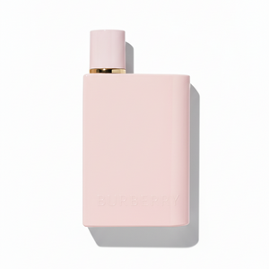 Burberry Her Elixir de Parfum 100ml - intense luxury fragrance bottle in soft pink matte finish with gold cap, women's designer perfume