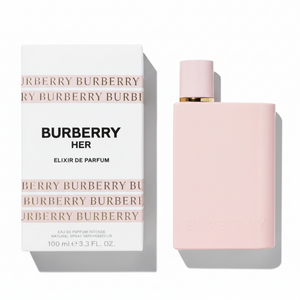 Burberry Her Elixir de Parfum with branded packaging box featuring Burberry logo - designer women's perfume 100ml, luxury gift set