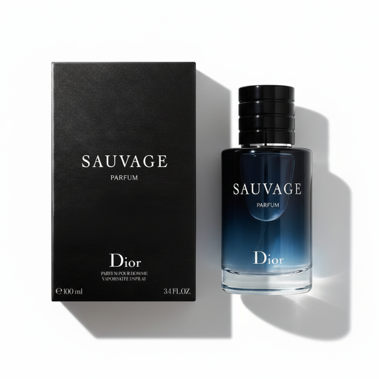 Dior Sauvage Eau de Parfum 100ml with premium black box packaging - men's luxury perfume
