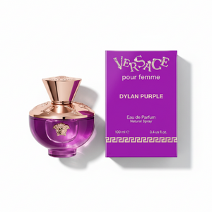 Versace Dylan Purple Pour Femme 100ml perfume bottle with luxury purple rectangular box - Women's Eau de Parfum