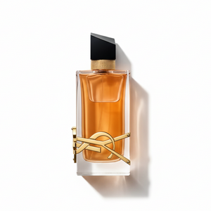 YSL Libre Intense perfume bottle with iconic gold Cassandre logo - elegant rectangular design