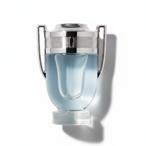 Paco Rabanne Invictus EDT 100ml with fragrance notes - Grapefruit, jasmine, bay leaves, marine elements flat lay