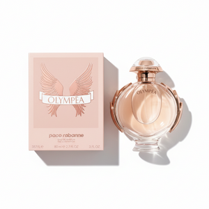 Paco Rabanne Olympéa with pink box - designer women's perfume 80ml with gold wings emblem