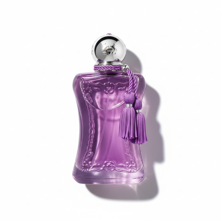 Parfums de Marly Palatine 75ml - luxury royal purple baroque bottle with ornate decorative details and elegant tassel, women's eau de parfum
