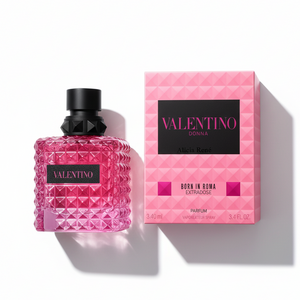Valentino Donna Born In Roma Extradose with pink studded packaging box - designer women's perfume 100ml, luxury gift set