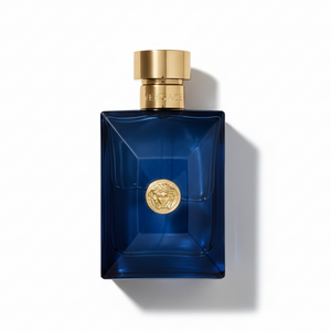 Versace Dylan Blue Pour Homme EDT 100ml - Deep blue bottle with gold Medusa medallion